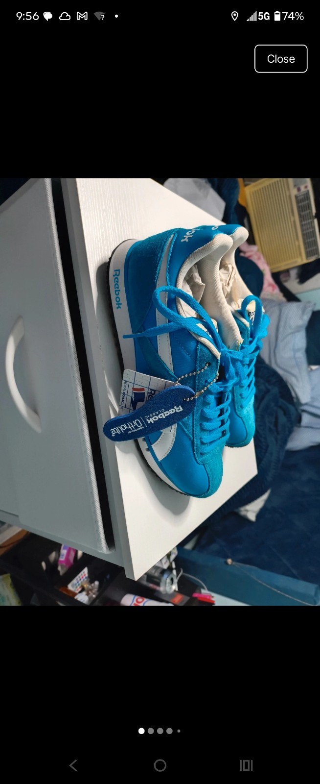 Reebok Unisex Adults Blue/White Low Top Lace-Up Athletic Sneakers Rubber Outsole