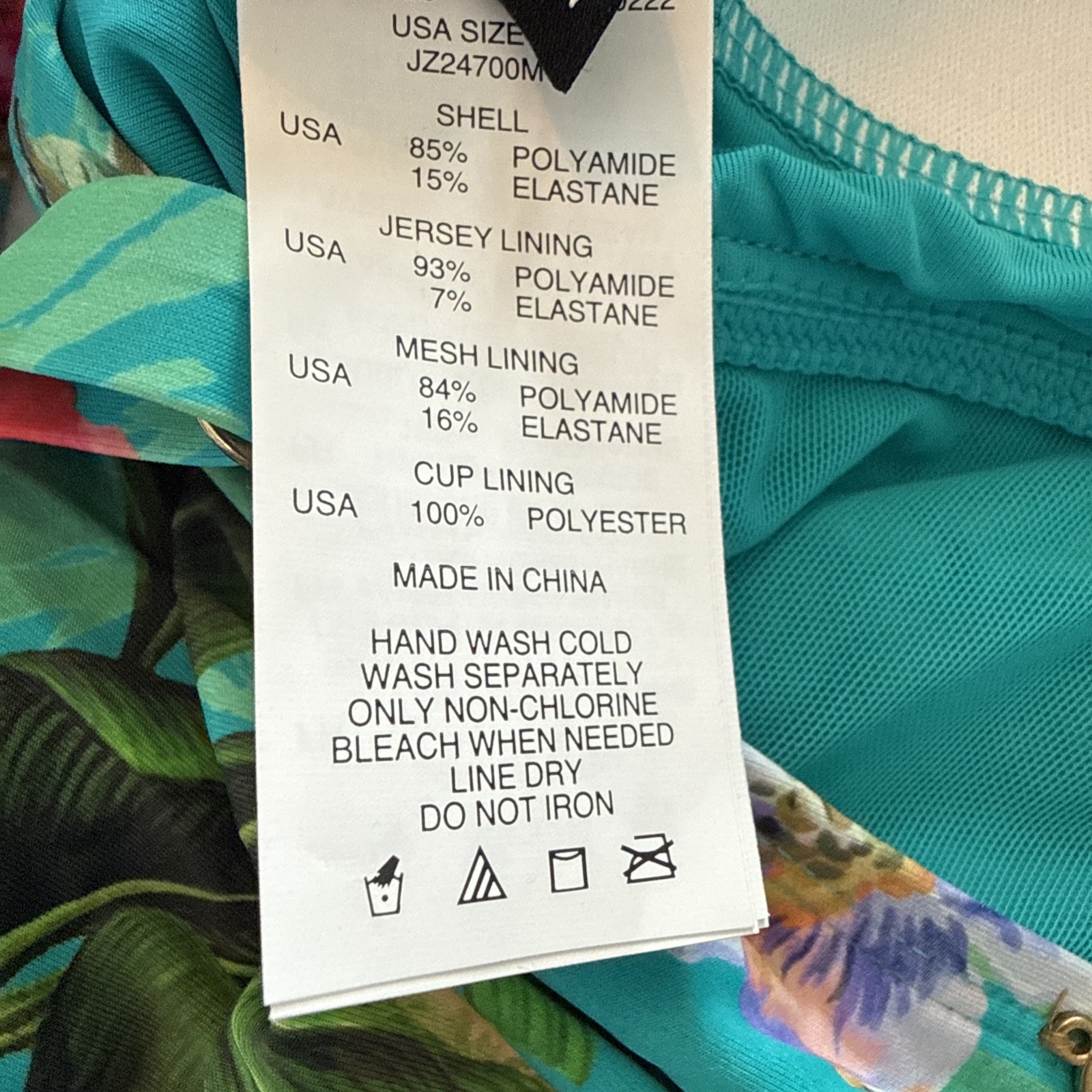 Jantzen Size 18 W Floral Tummy Control One Piece Swimsuit Palms Tropics NWT