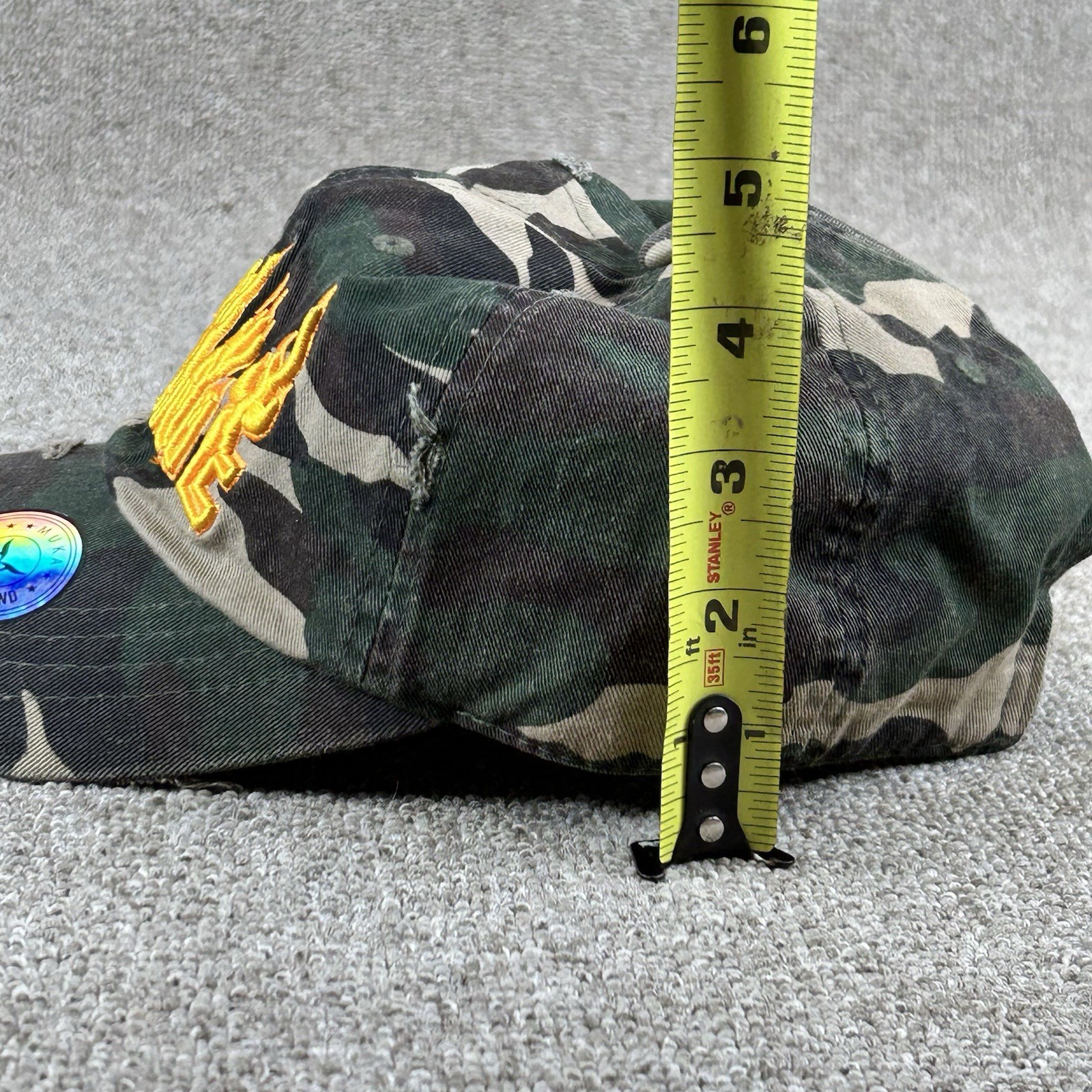 Muka “Savage” Dad Cap Hat Camo Distressed Adjustable New Without Tags