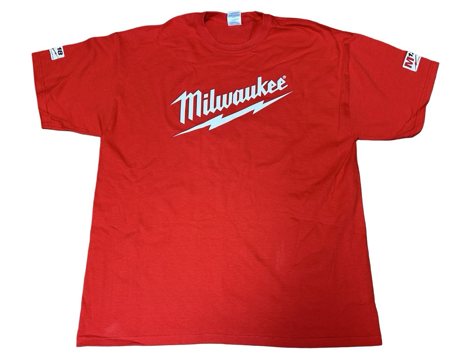 Milwaukee Tools Nothing But Heavy Duty Red T-Shirt Short Sleeve M12 18 NEW XL