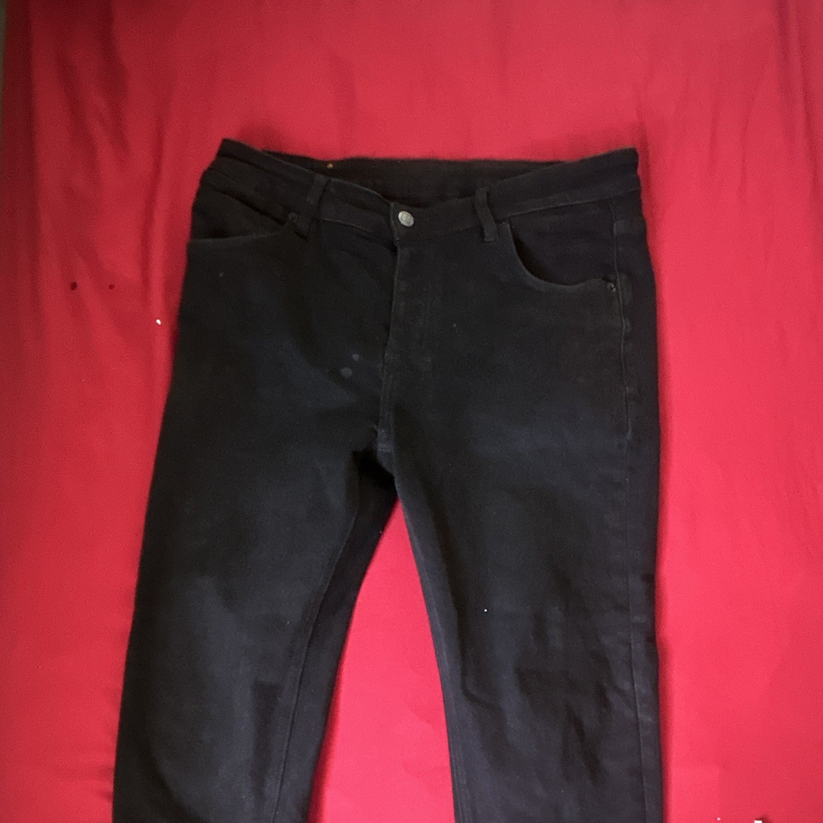 Ksubi Jeans Men’s Black Skinny Denim Jeans 5-Pocket Button Zip Closure