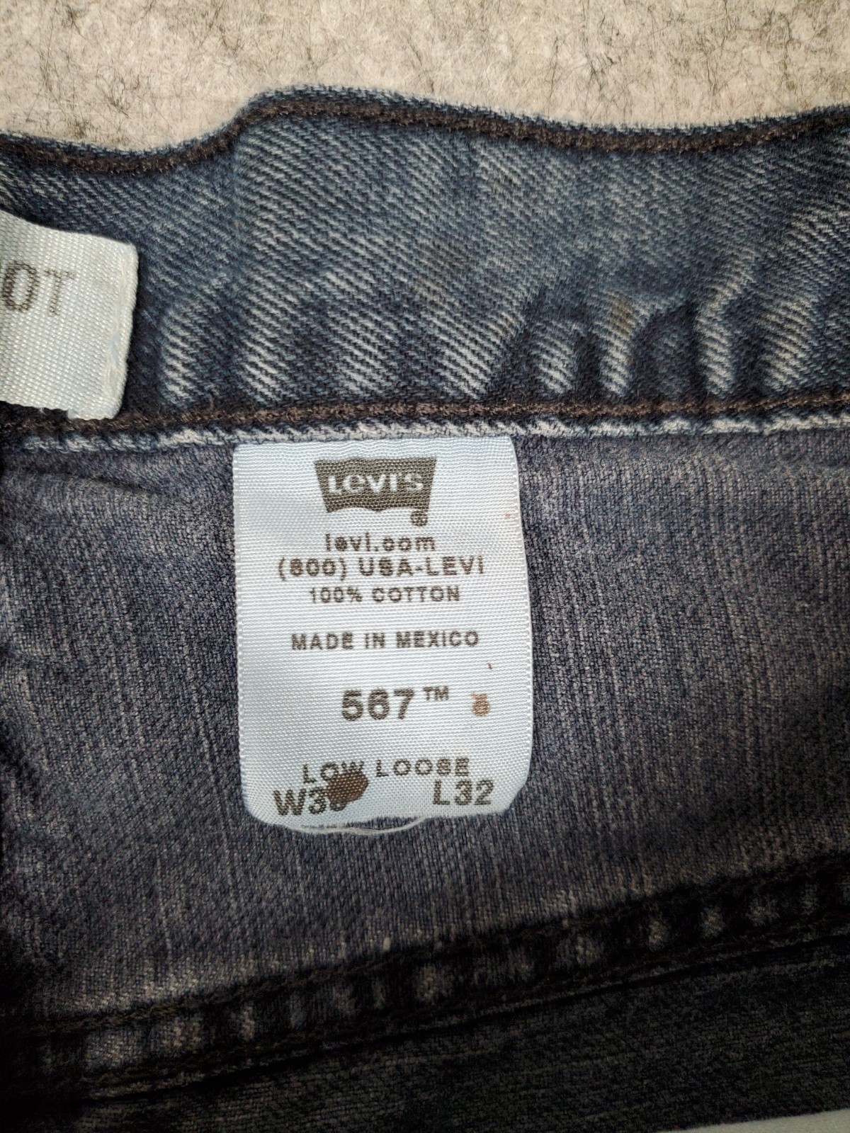 Levi’s 567 Low Loose Boot Mens Size 38×32* Baggy Y2K Skater Distressed