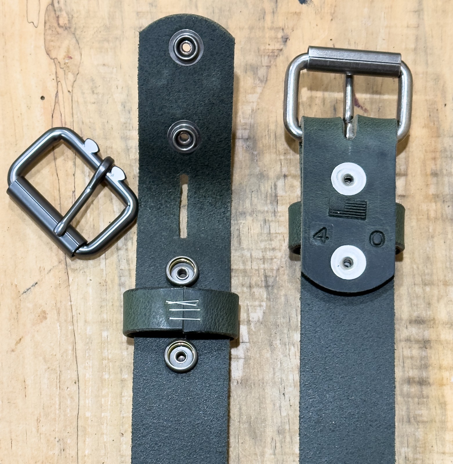 Full Grain Leather Belt 1.5″ Heavy Duty Buffalo Crazy Horse Work Belt USA