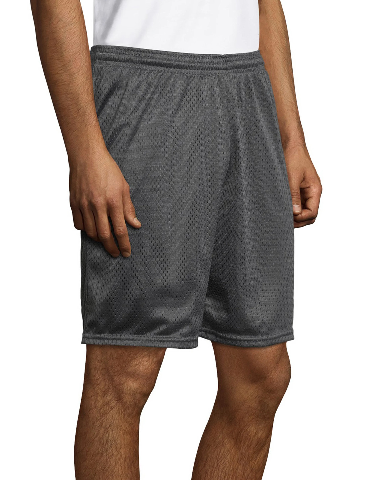 Hanes Sport Men Mesh Shorts with Pockets Gym Workout 9″ inseam sz S-2XL 4 Colors