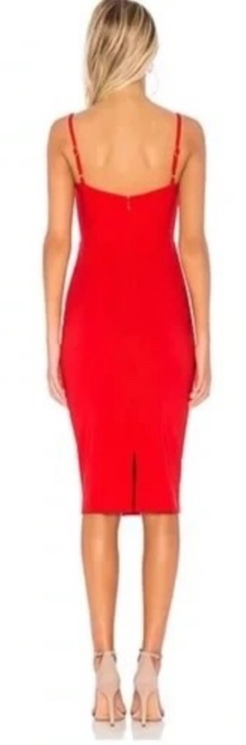 NWT $219 NOOKIE “Allure” Sleeveless Midi Pencil dress – Cherry Red – Medium M