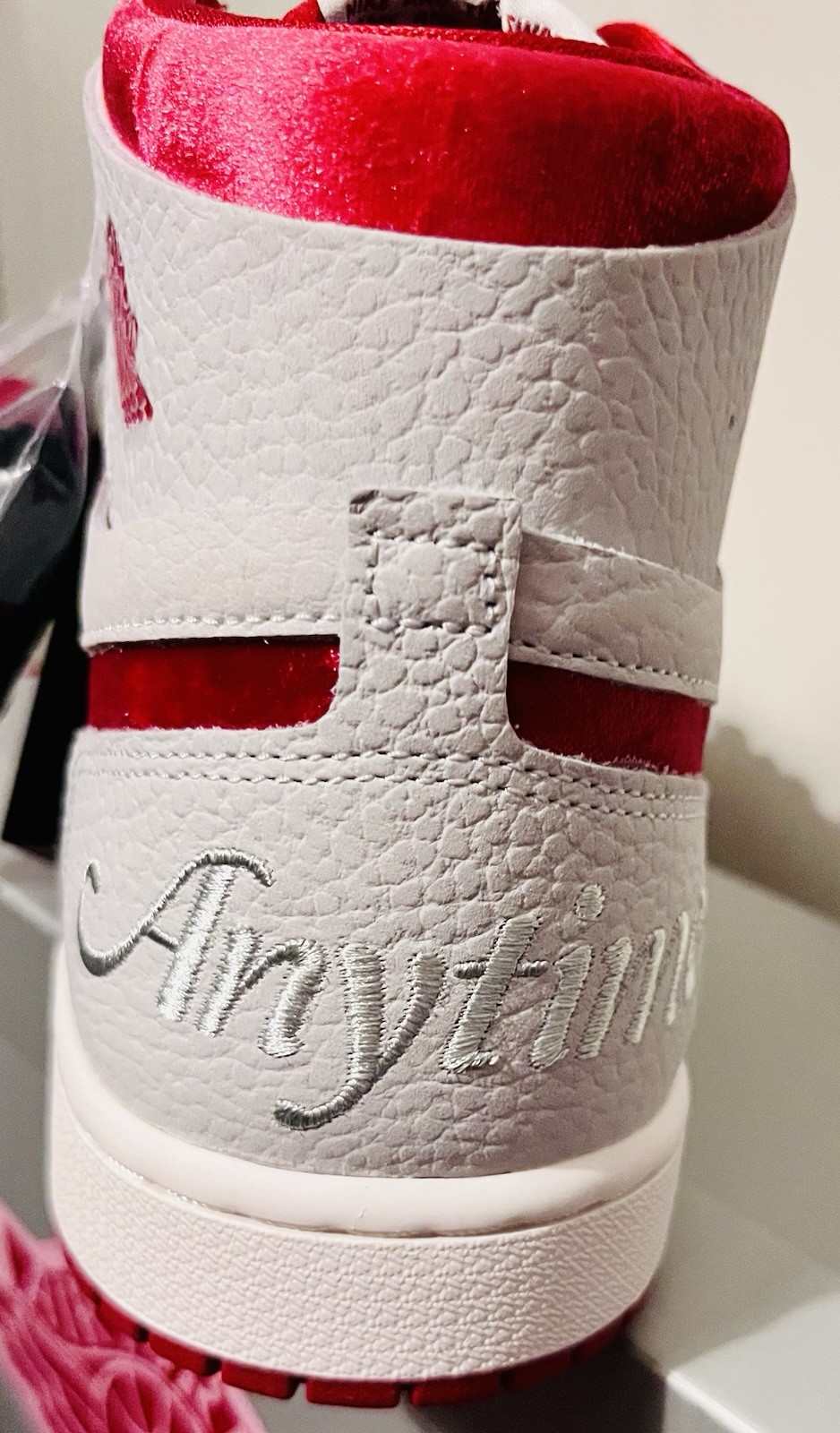 BRAND NEW CUSTOM AIR JORDAN 1 ZOOM AIR White/Red Leather in original box!
