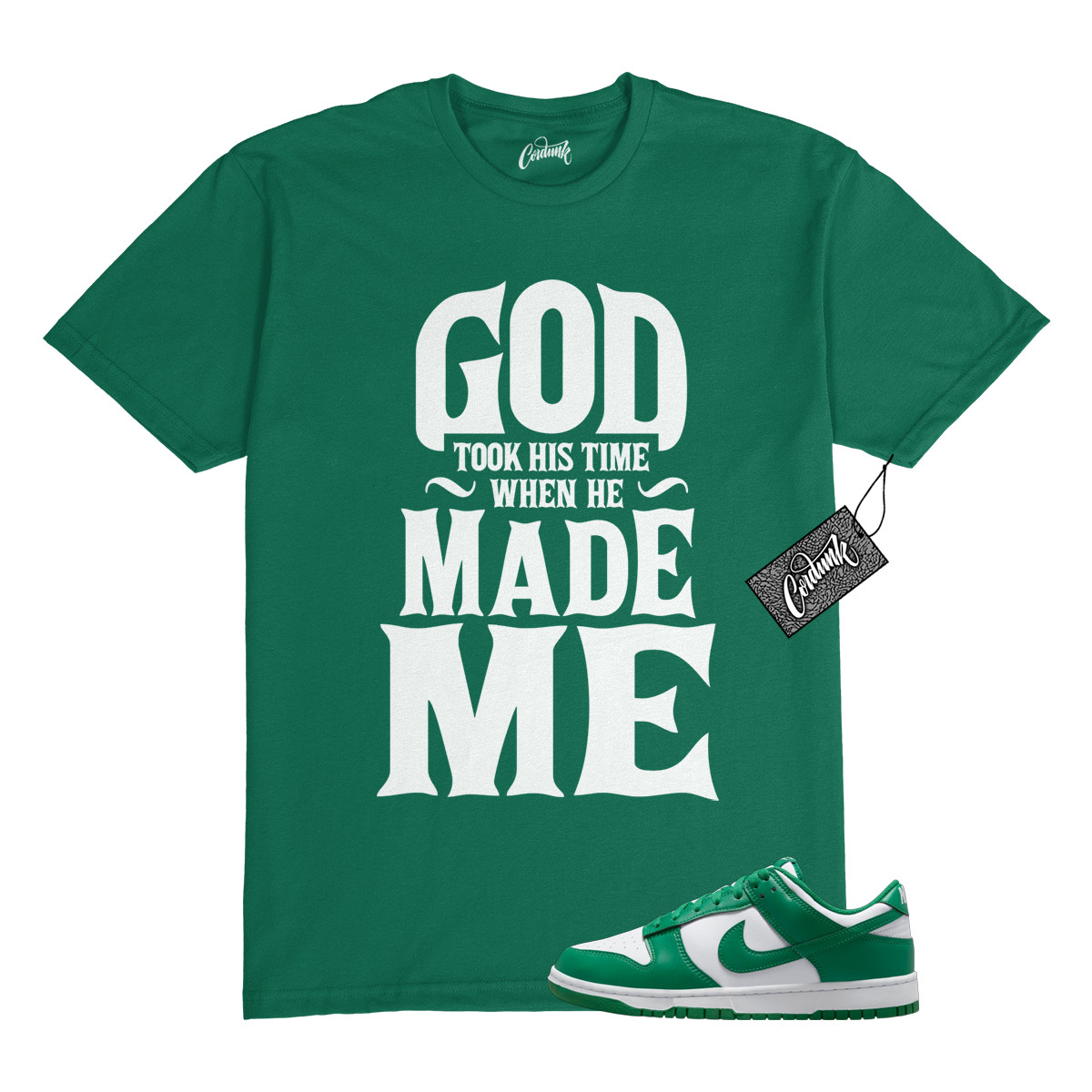 Dunk Malachite Green White Low T Shirt Match GTHT