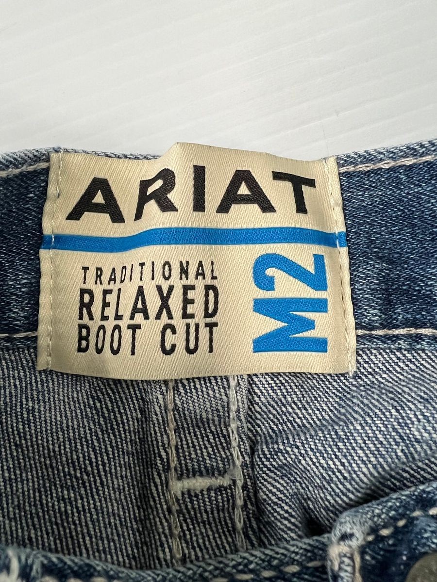 ARIAT M2 Traditional Relaxed Boot Cut Jean Men’s Size 33×30 Flynn Wash