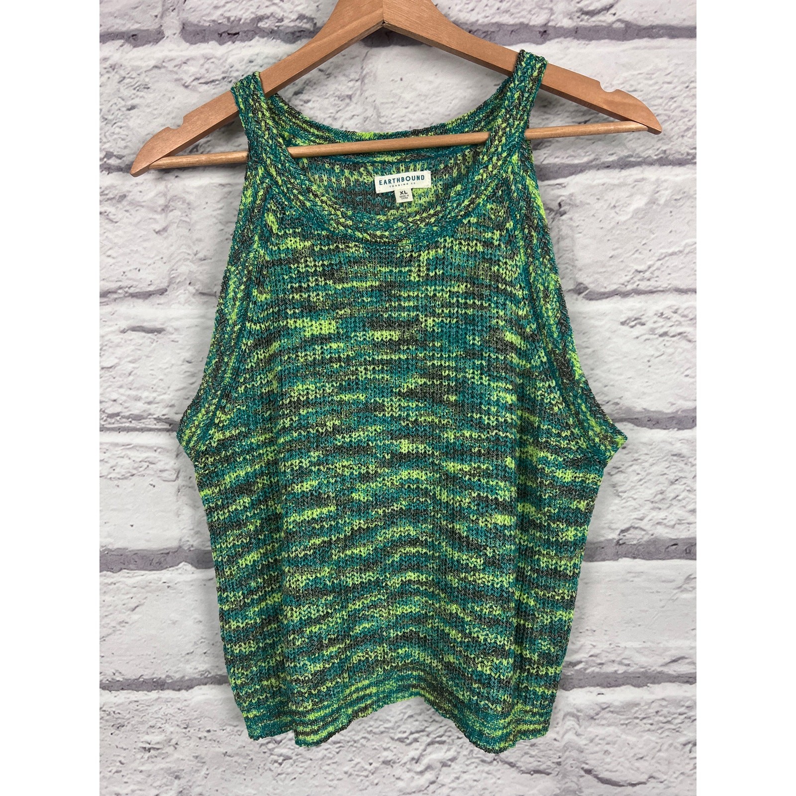 Earthbound Trading Co. Women’s XL Boho Granola Girl Fairycore Grunge Crop Tank