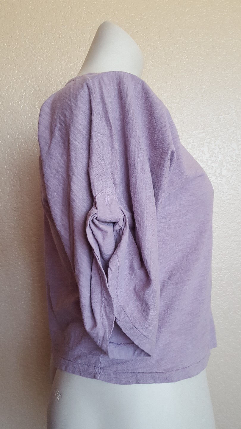 Elizabeth and James Oversized Knit Tee Top Lilac Purple M H024 New $80
