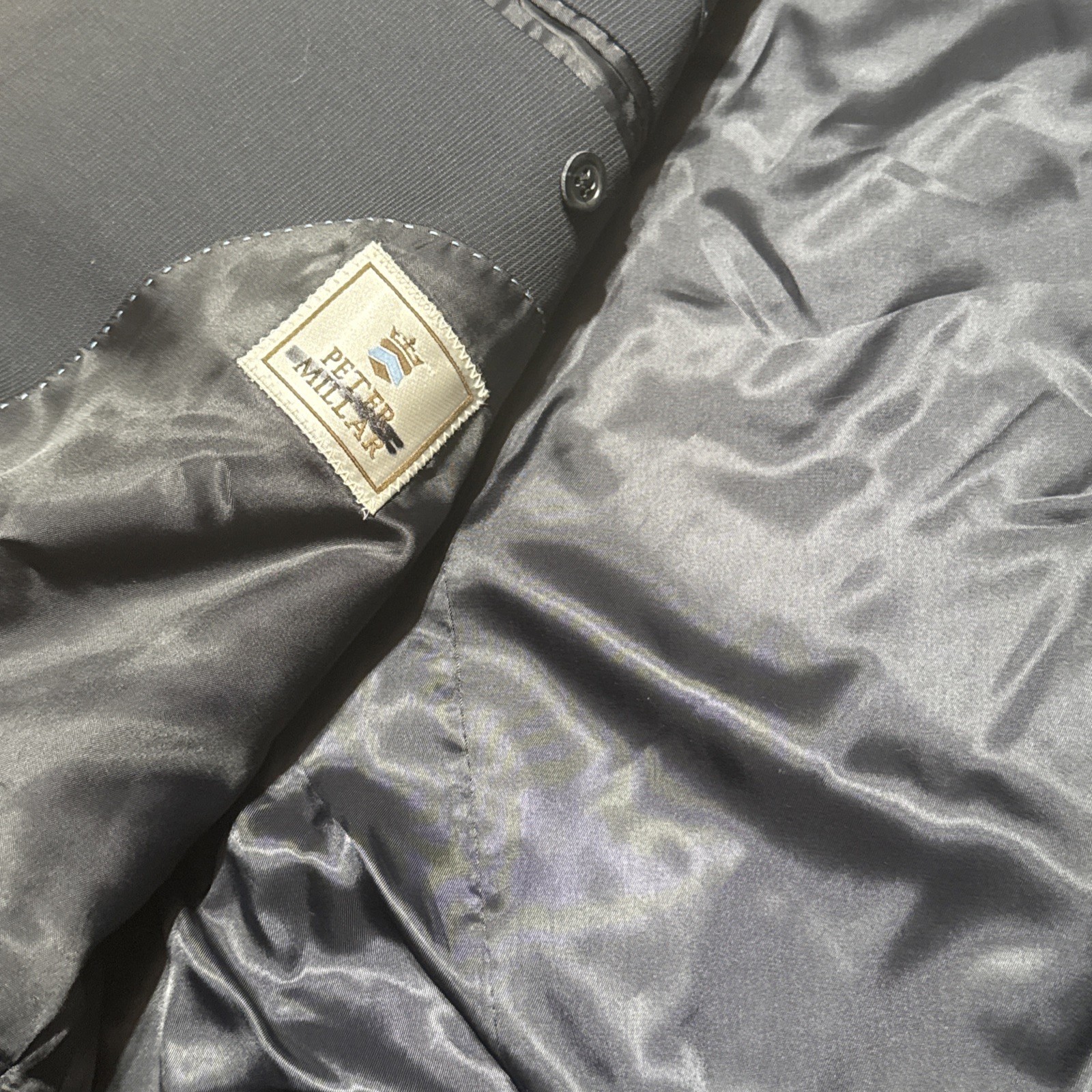 PETER MILLAR SB Flynn Mens Suit 46R /40W Navy Blue 100% Wool