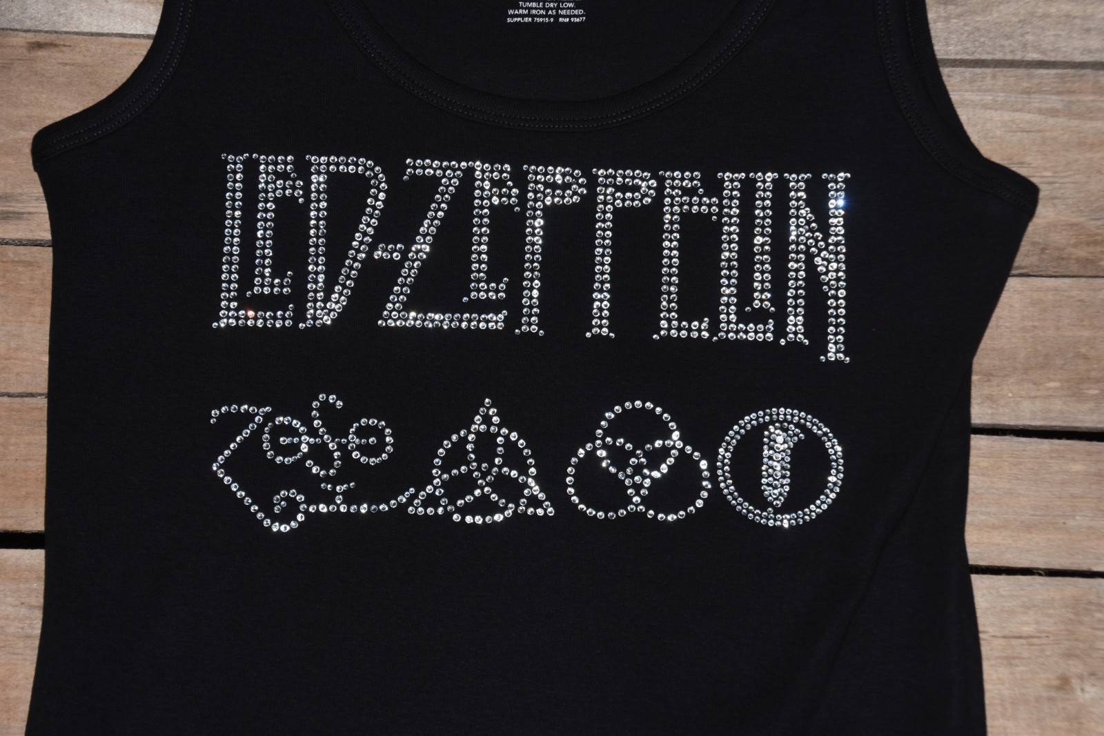 Led Zeppelin rhinestone tank top sizes XS, S, M, L, XL, XXL, 1X, 2X, 3X, 4X,5X