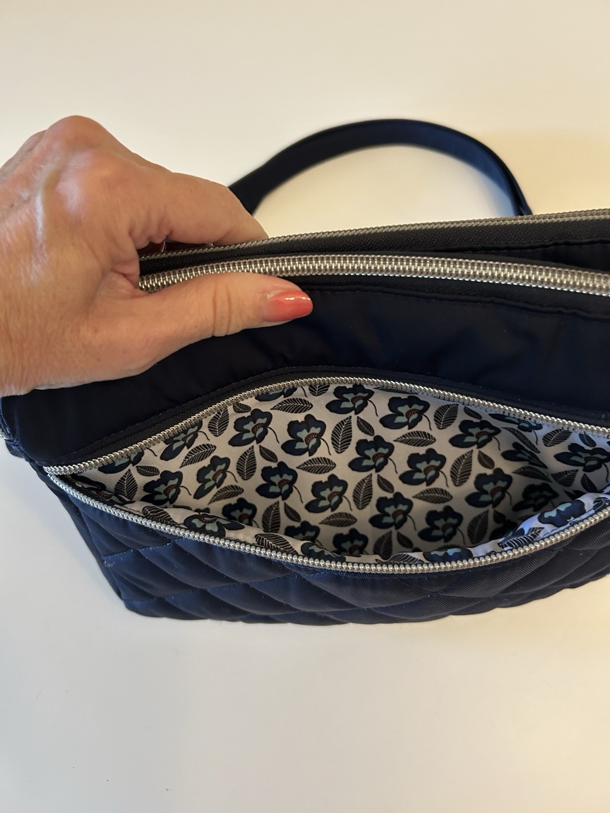 Vera Bradley Midtown Crossbody Bag Floral Lining