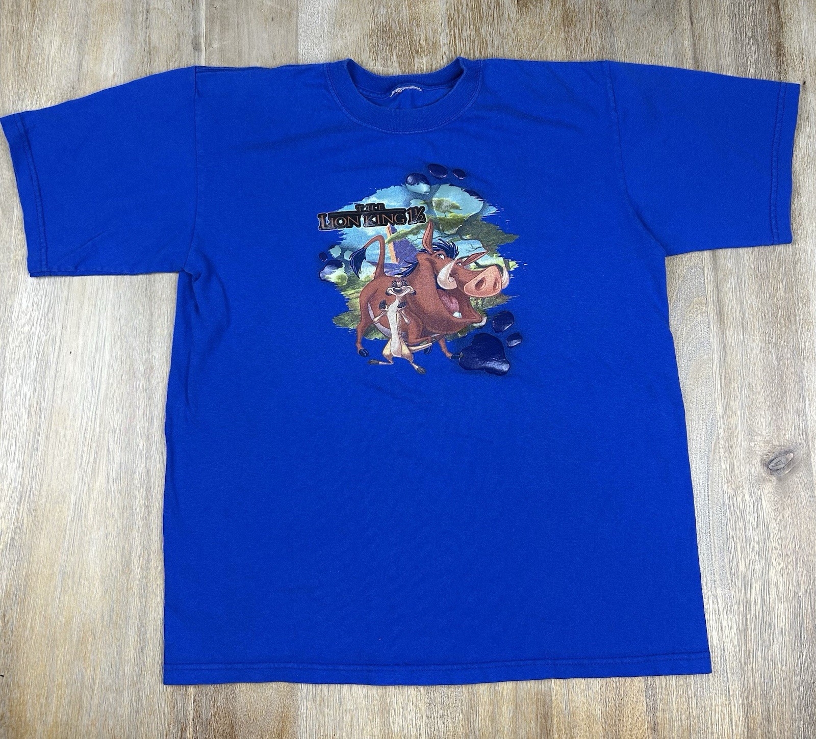 Rare Vintage 2000s DISNEY The LION KING 1 1/2 Timon Pumbaa Size Small No Tag