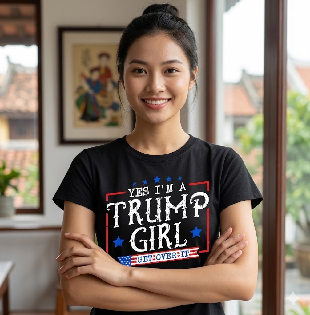 Yes I’m A Trump Girl Get Over It Funny Trump Supporter T-Shirt – H321
