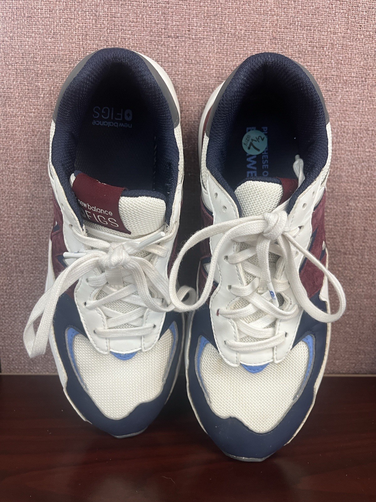 New Balance 5740 U5740FMB White Burgundy Navy Sneakers Men’s 7.5