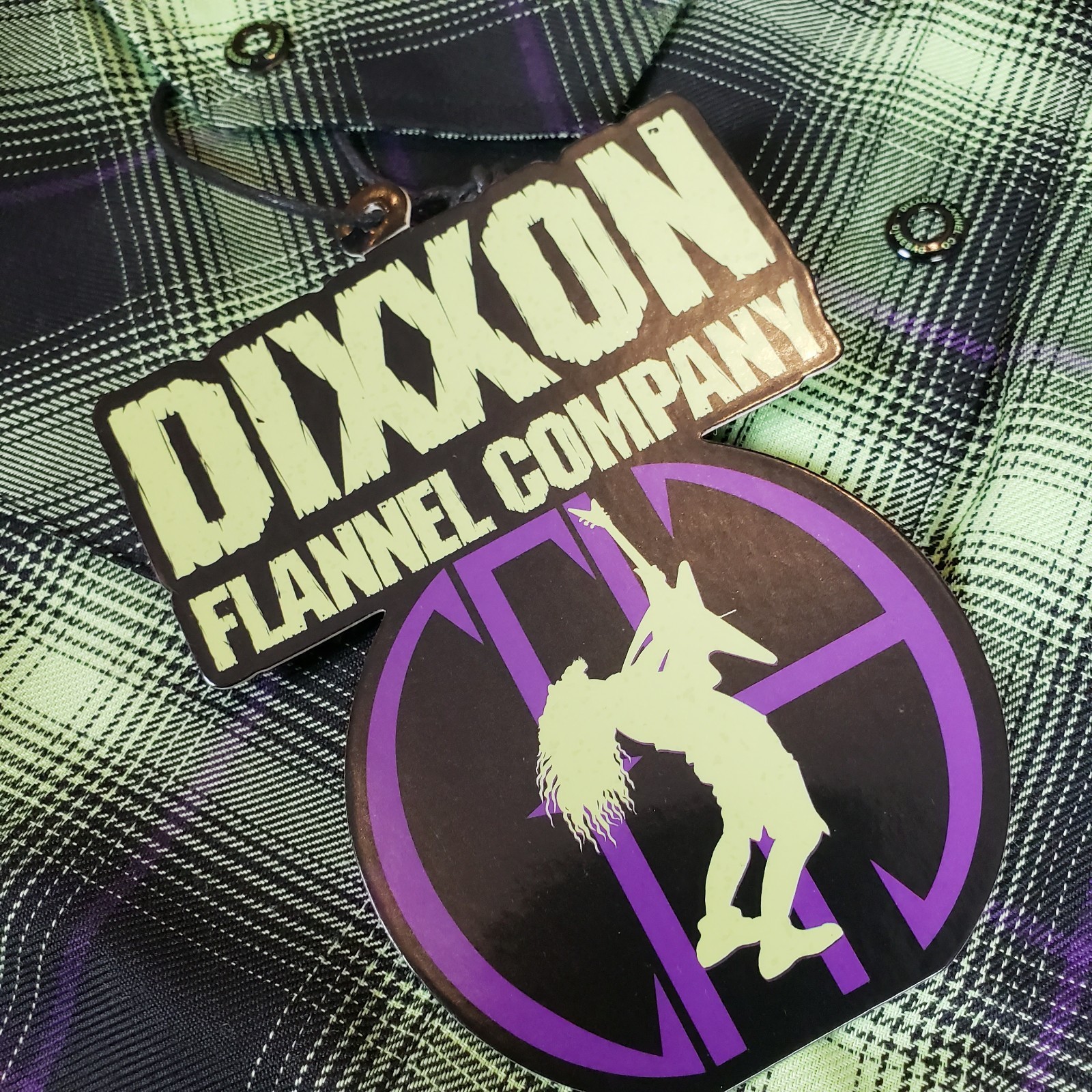 NWT Women’s Medium Dixxon Dimebag Darrell Women’s Glow In The Dark Flannel Shirt