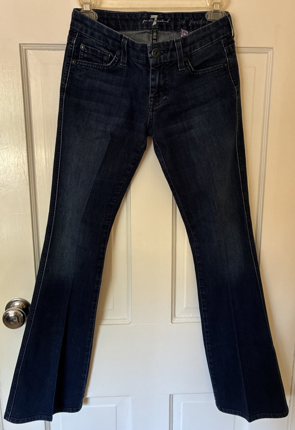 7 For All Mankind Women’s The Lexie Petite Jeans Low Rise Flare leg Size 25P