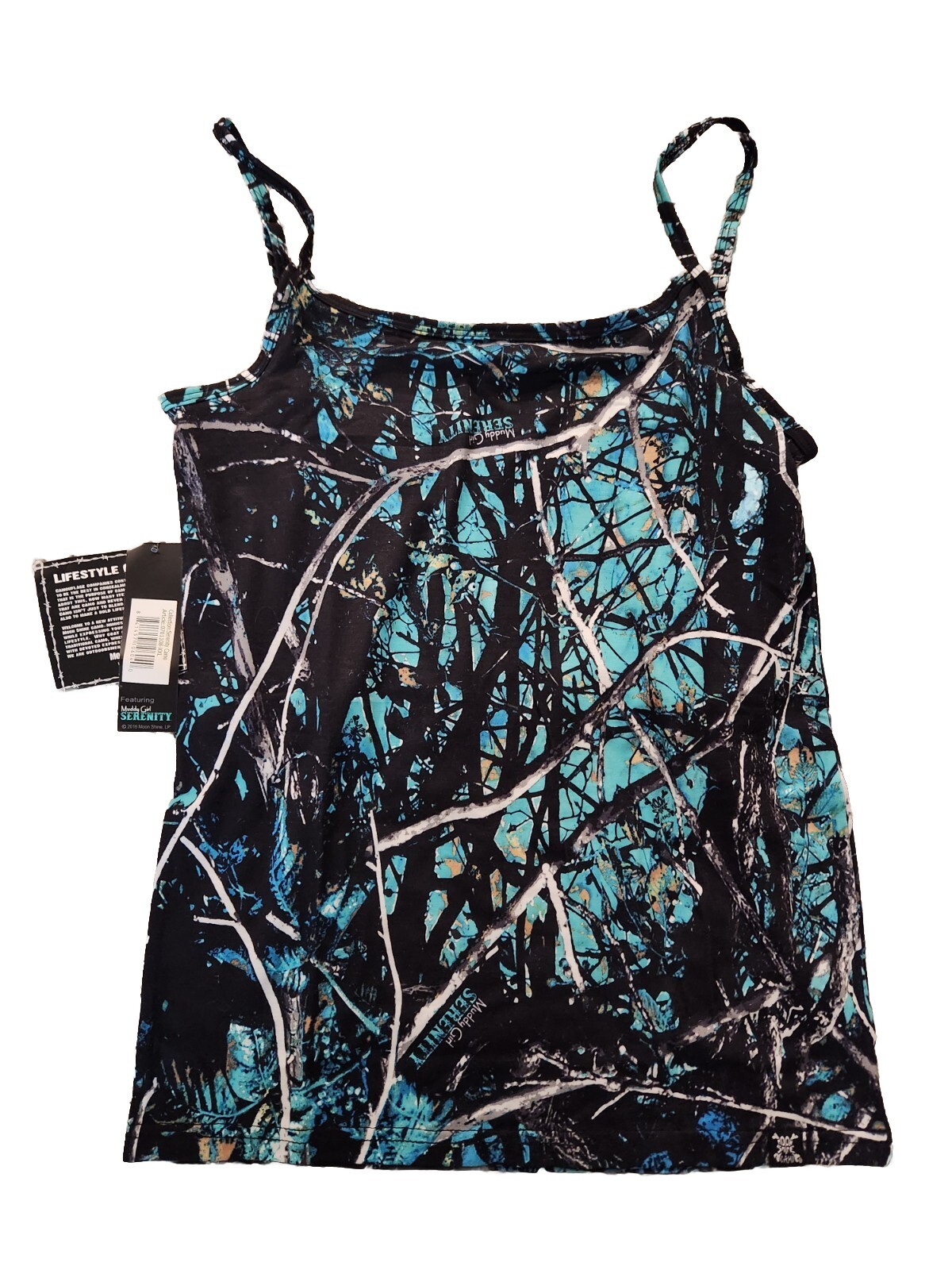 Moonshine Camo Muddy Girl Women’s 2XL Tank Top Camisole Teal Camo NWT