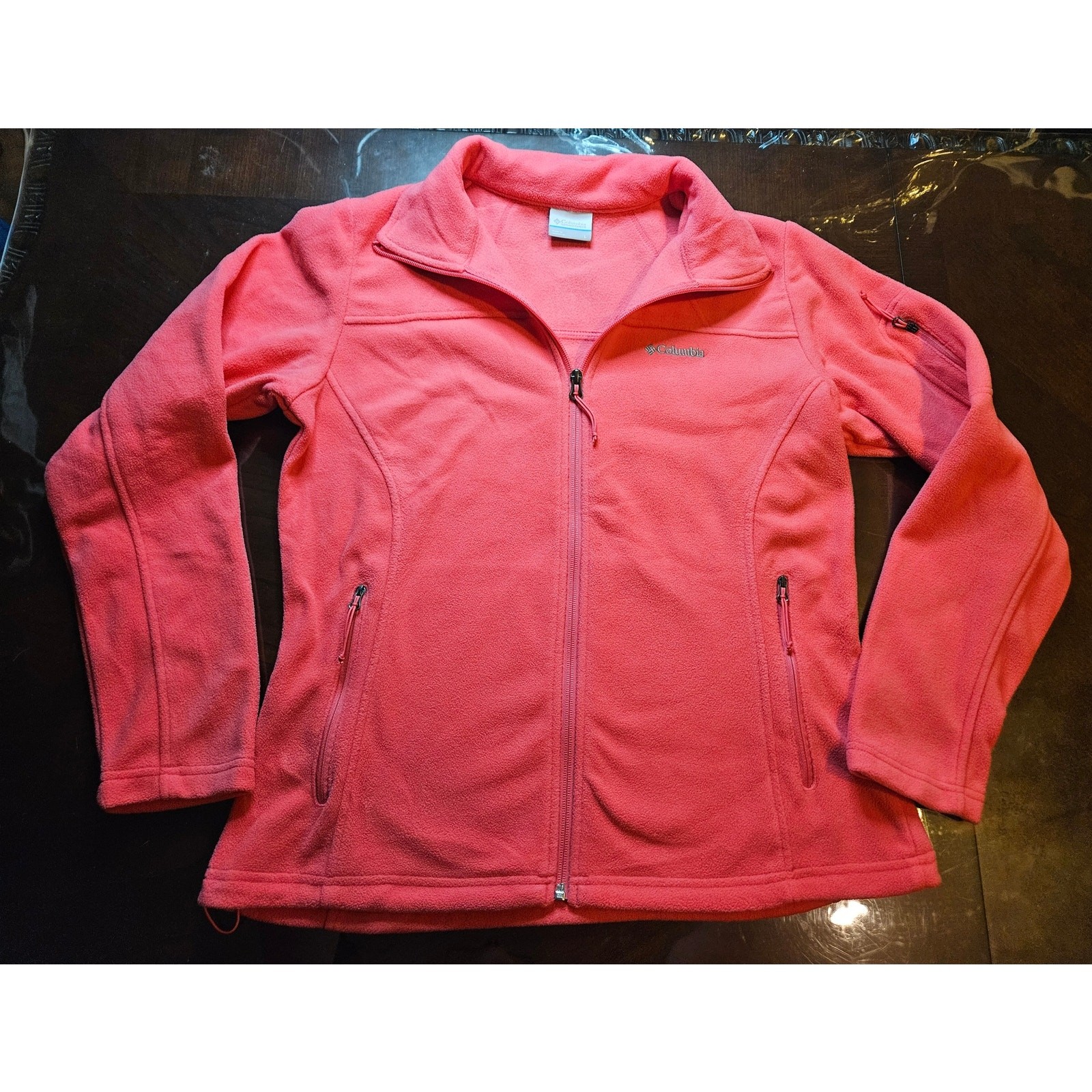 Columbia Women’s Fast Trek II Full Zip Fleece Jacket, Pink, Size L