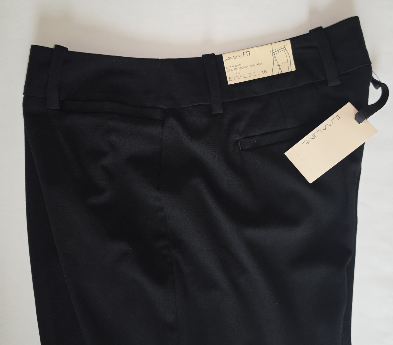 Emaline Dress Pants Womens Size 16 Slacks Signature Fit Black Wide Leg