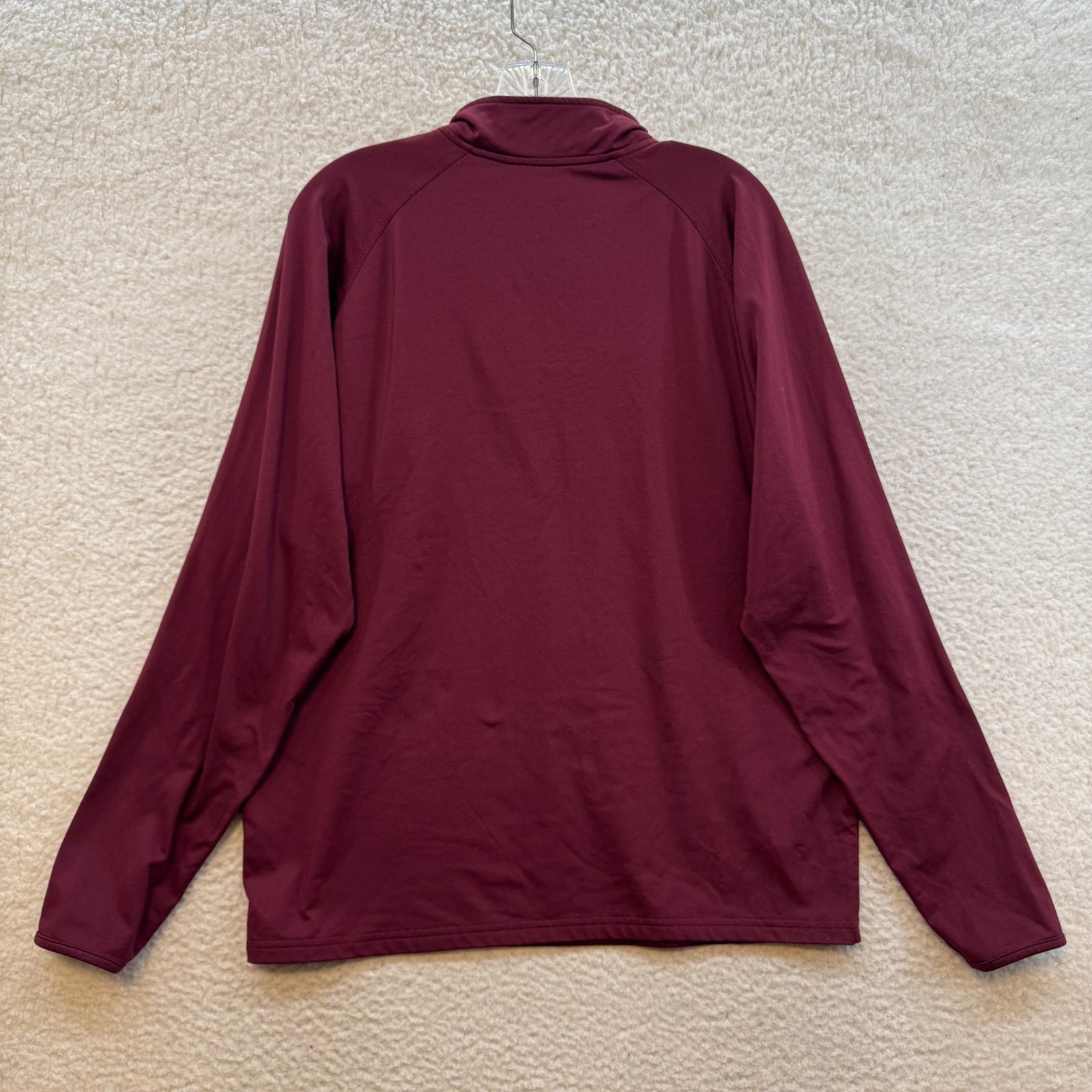 Dunkin Donuts 1/4 Zip Sweatshirt Sweater Medium Mens Red Employee Uniform