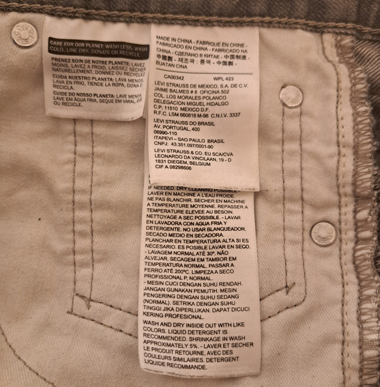 Levi 569 Loose Straight Fit dark gray jeans size 32 x 30 *EUC