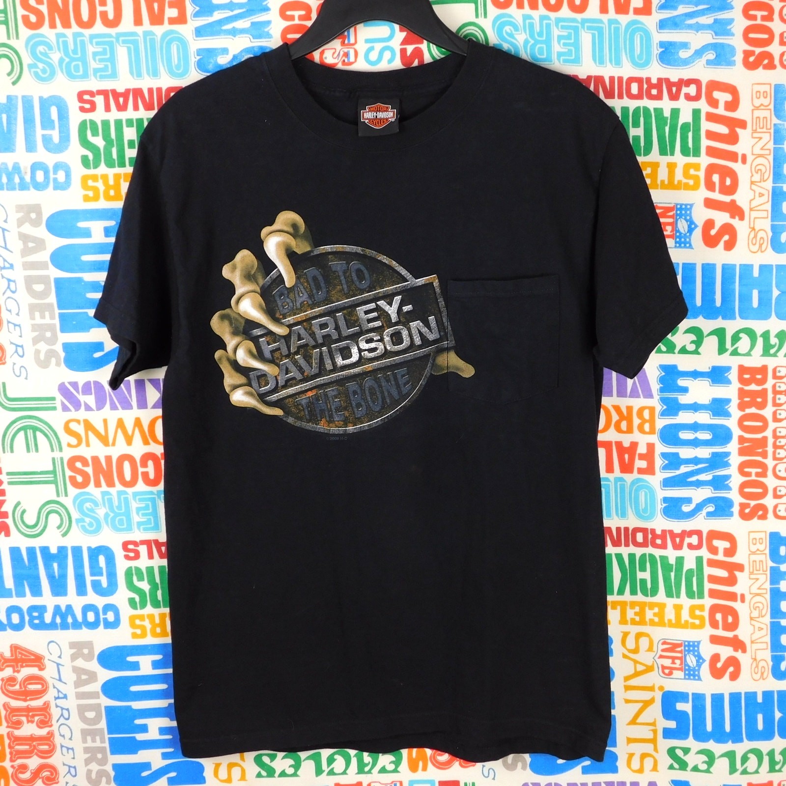 Harley Davidson Bad To The Bone Pocket Tee Size M Warr’s London 2009