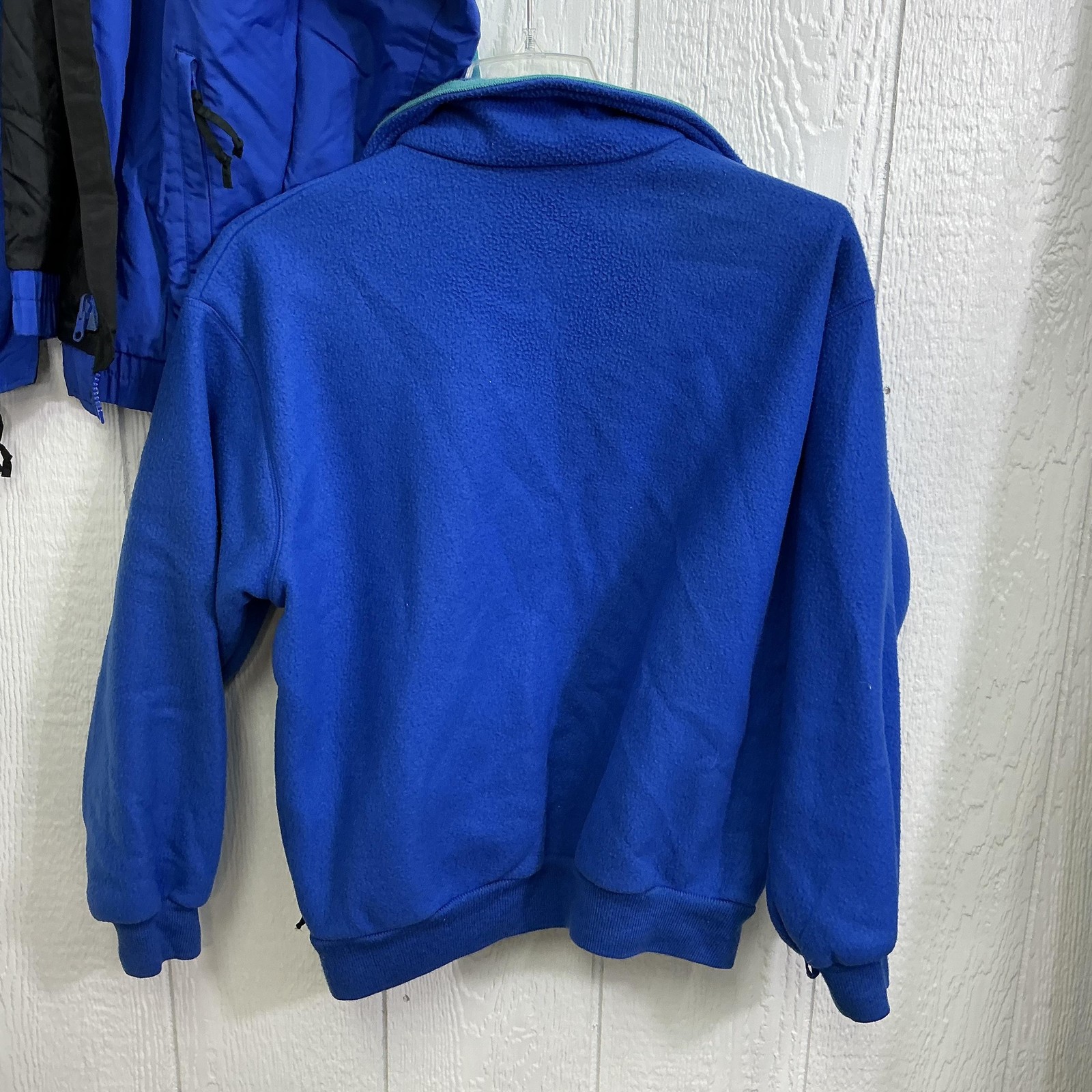 Vintage Hunt Club Jacket Mens Large Blue Teal 3-in-1 Zip Fleece Liner Ski 90s