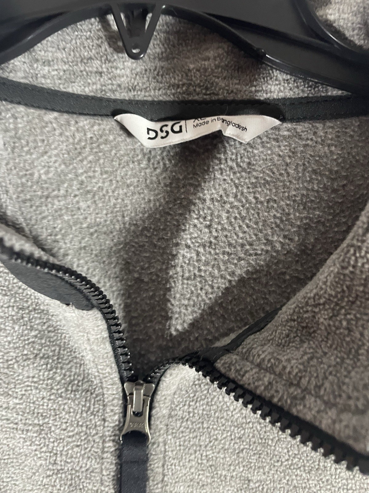 DSG Polar Fleece Half Pullover Zip Gray/Black Soft XL Mens