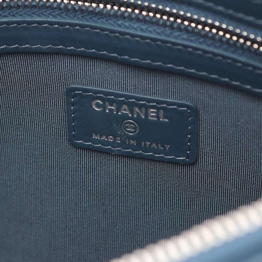 CHANEL Bag: Boy Chanel Grained calfskin Navy W26.5H20D1cm;