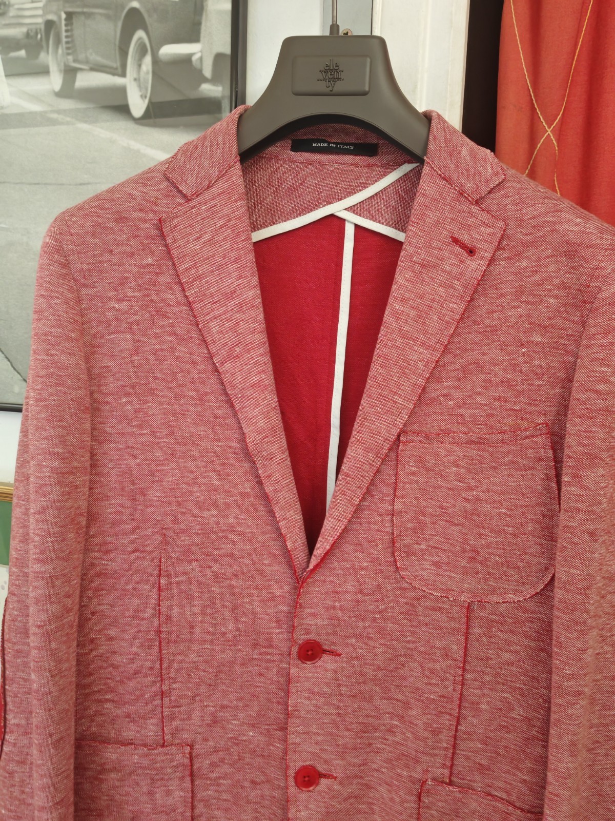 TAGLIATORE 700€ Men’s Blazer Jacket Linen & Cotton Size EU48 ( S ) Made in Italy