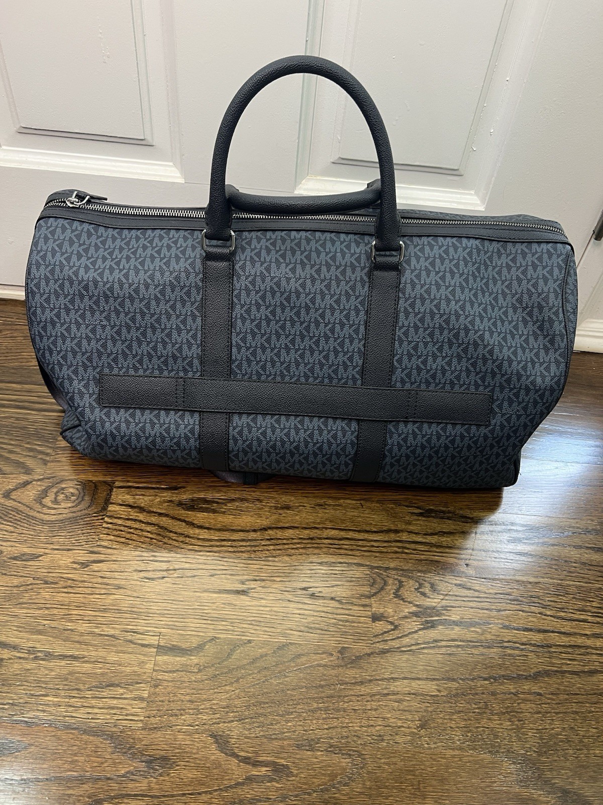 Michael Kors Mens Harrison Logo Admiral Blue Weekender Travel Duffle Bag