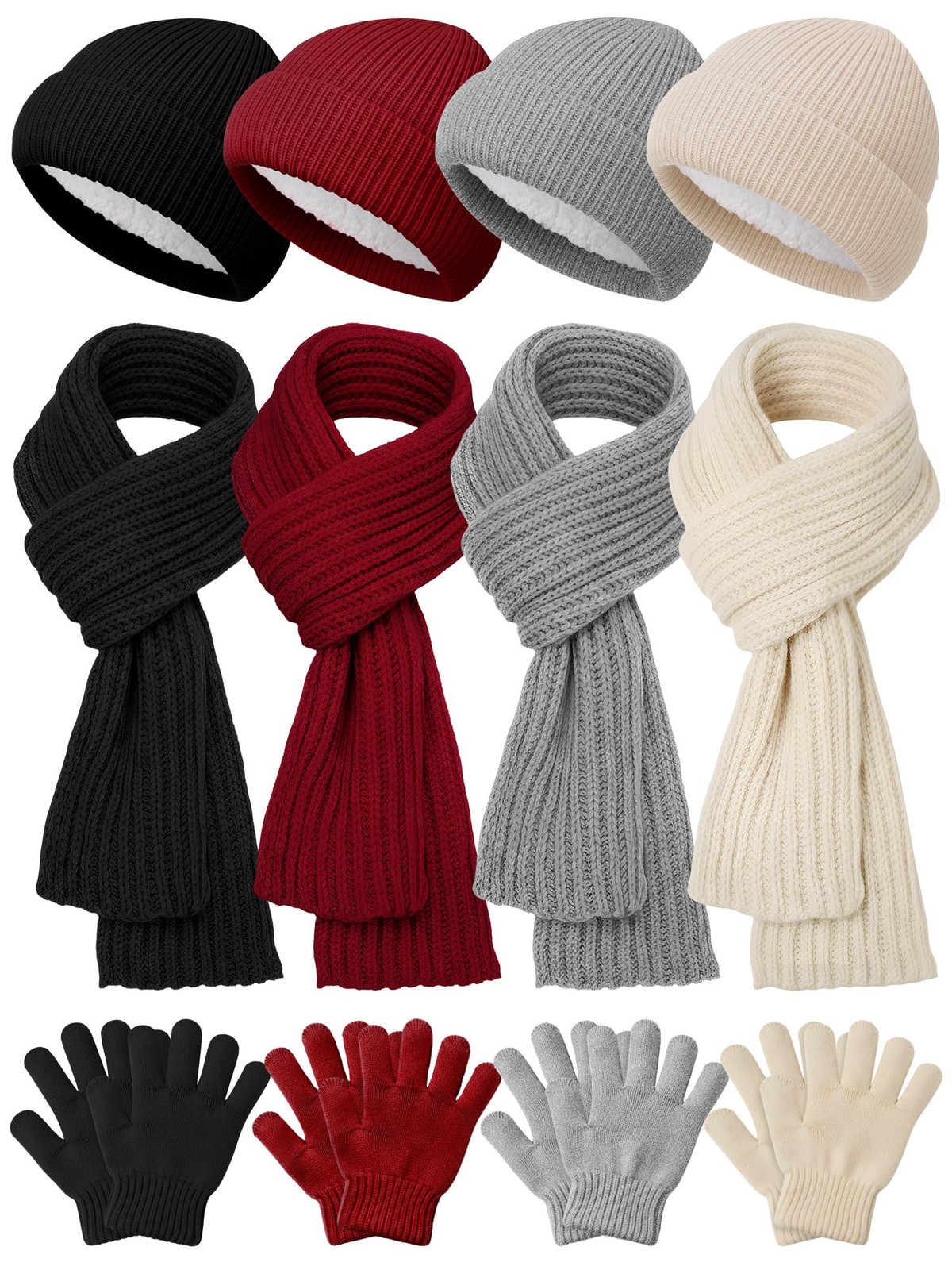 Geyoga 12 Pcs Kids Knitted Winter 6.7 x 8.3 inches/ 17 x 21 cm(LxH), Trend