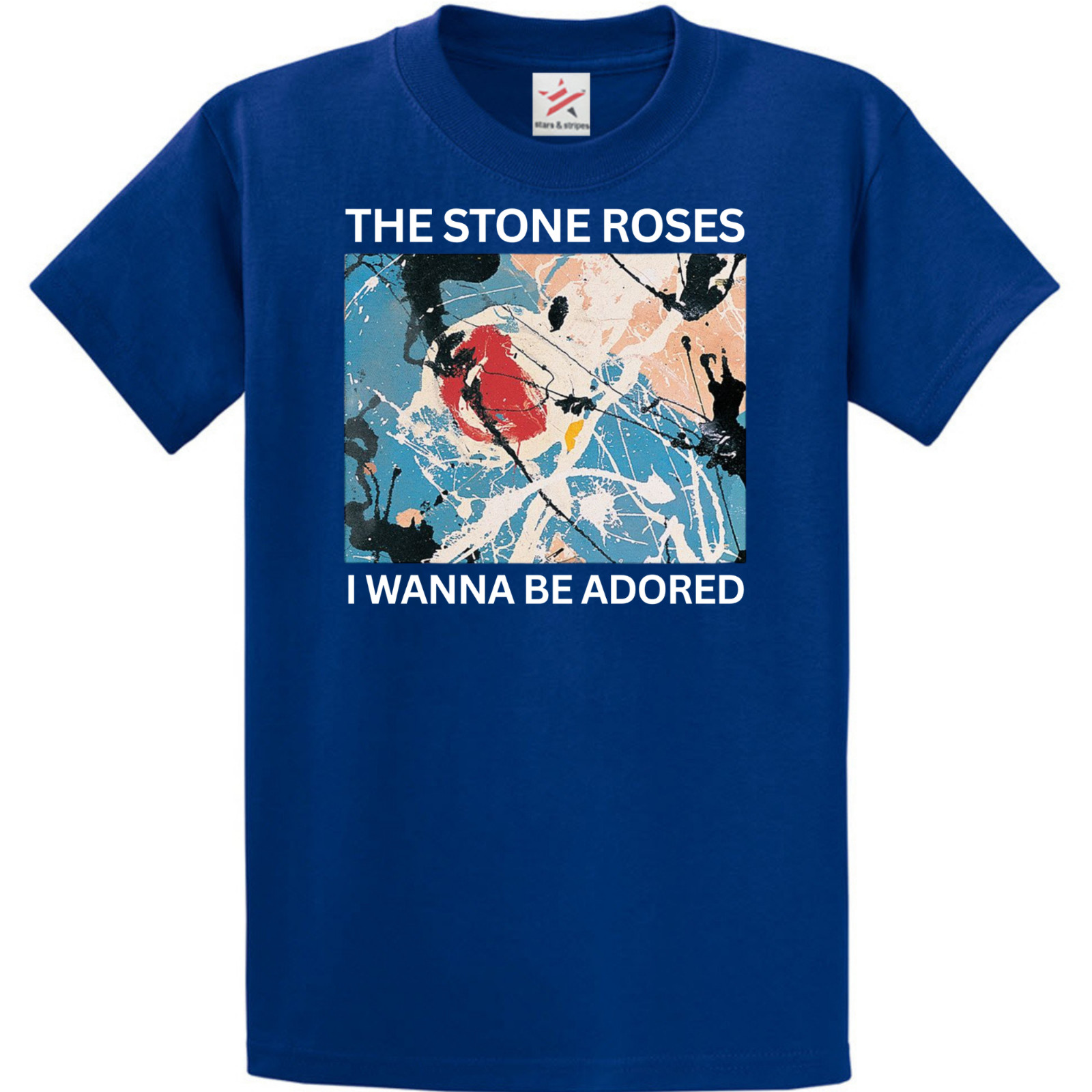 THE STONE ROSES T-Shirt – I WANNA BE ADORED – XS TO 2XL Unisex Blue