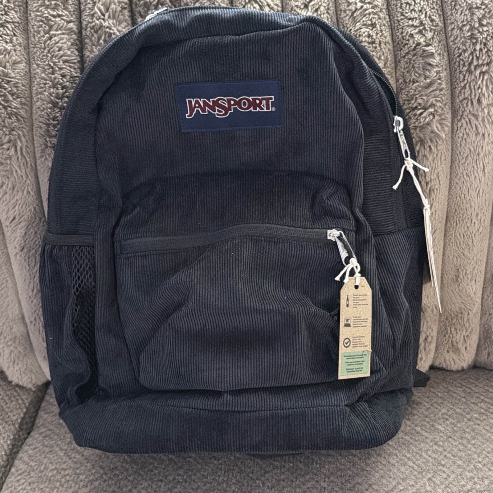 JanSport Backpack Corduroy Gym School 15″-Laptop Cross Town 17″ – NWT