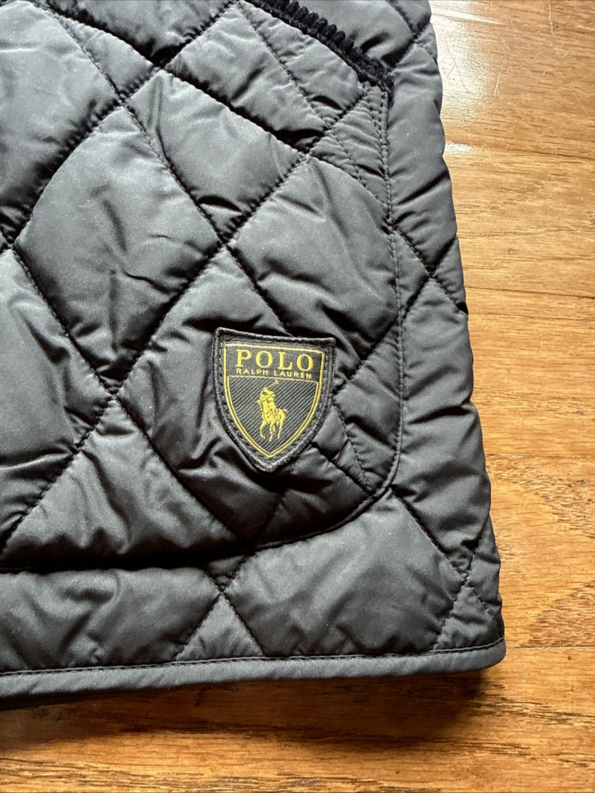 EUC The Beaton Quilted Utility Vest Black Polo Ralph Lauren Men’s L