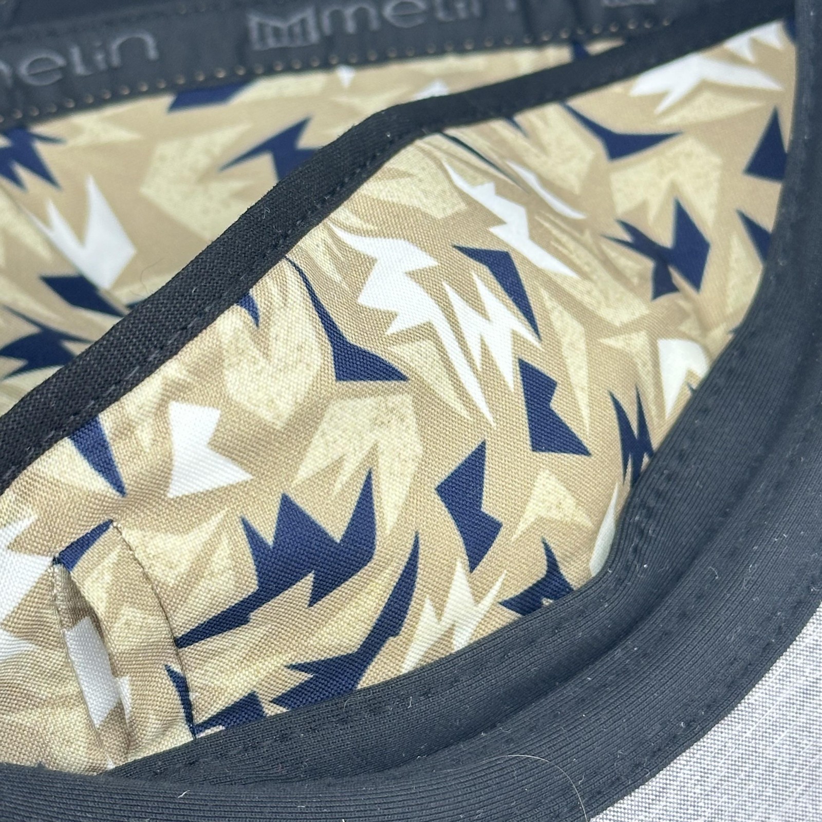 Melin Coronado Hydro Hat Cap Snap Back Beige Navy Rope Performance Mens One Size
