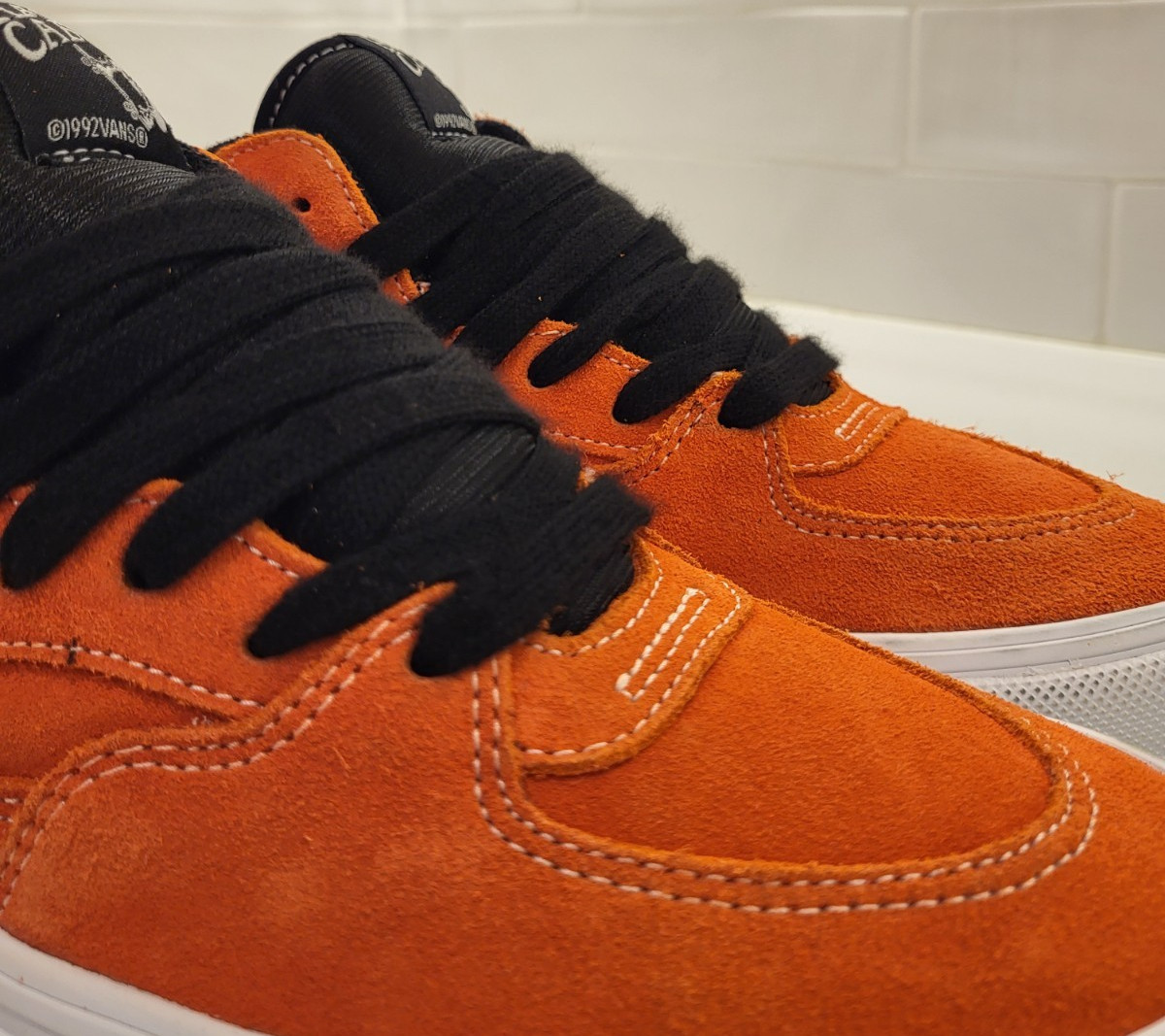 Vans Skate Half Cab Flame Orange Black Men’s size 9 Spitfire BAKER Anti Hero