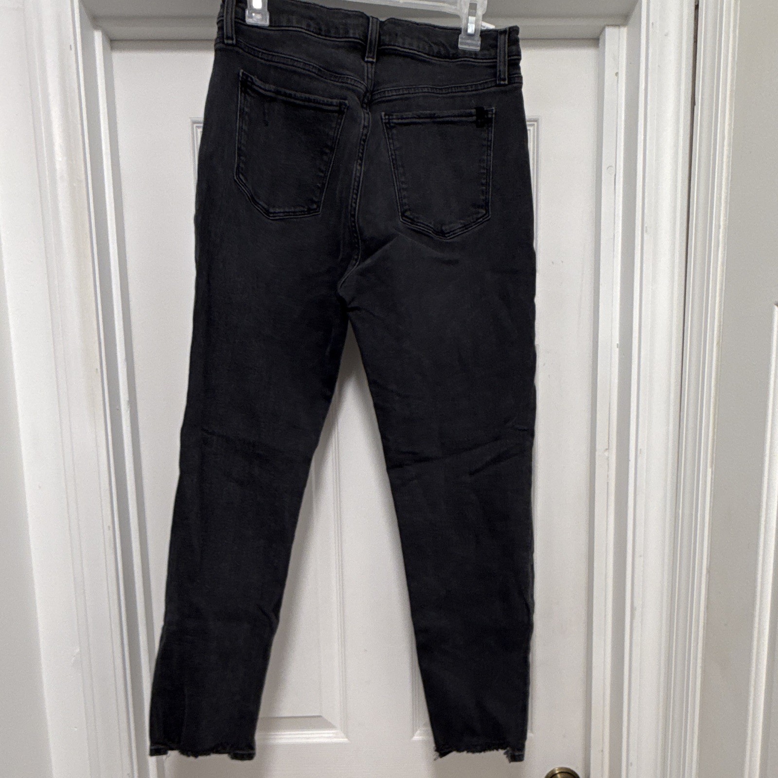 JOE’S Women’s Black High Rise Straight Stretch Denim Jeans 5-Pocket Button
