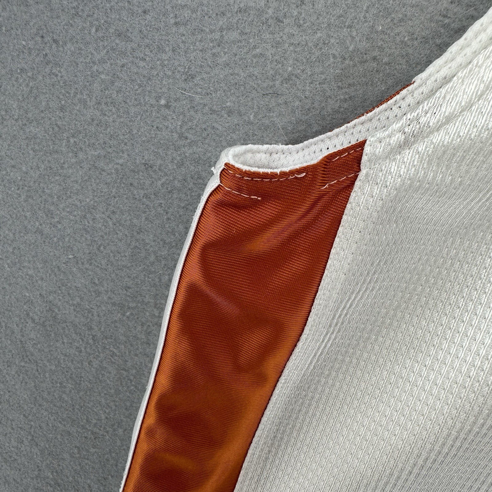2003 Nike Jersey Rare Limited Edition White Orange Double Layer Mid Swoosh VTG