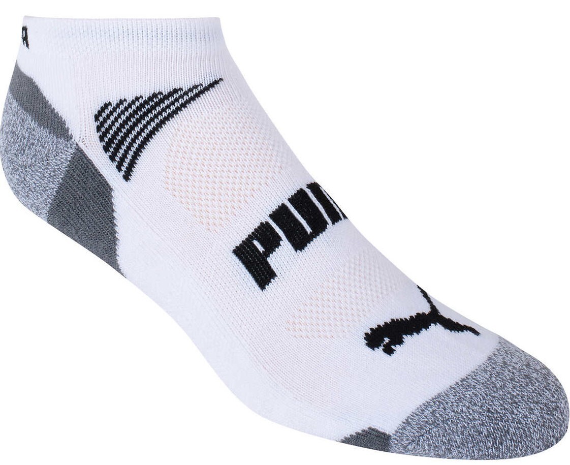 10 Pairs – Puma Men’s No Show Low Cut Socks, WHITE Select Size