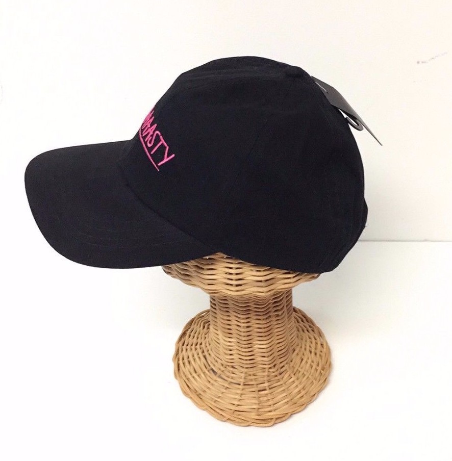 100% Cotton Baseball Ball Cap w/ NAAAASTY Embroidery Polo Style Sun Visor Hat