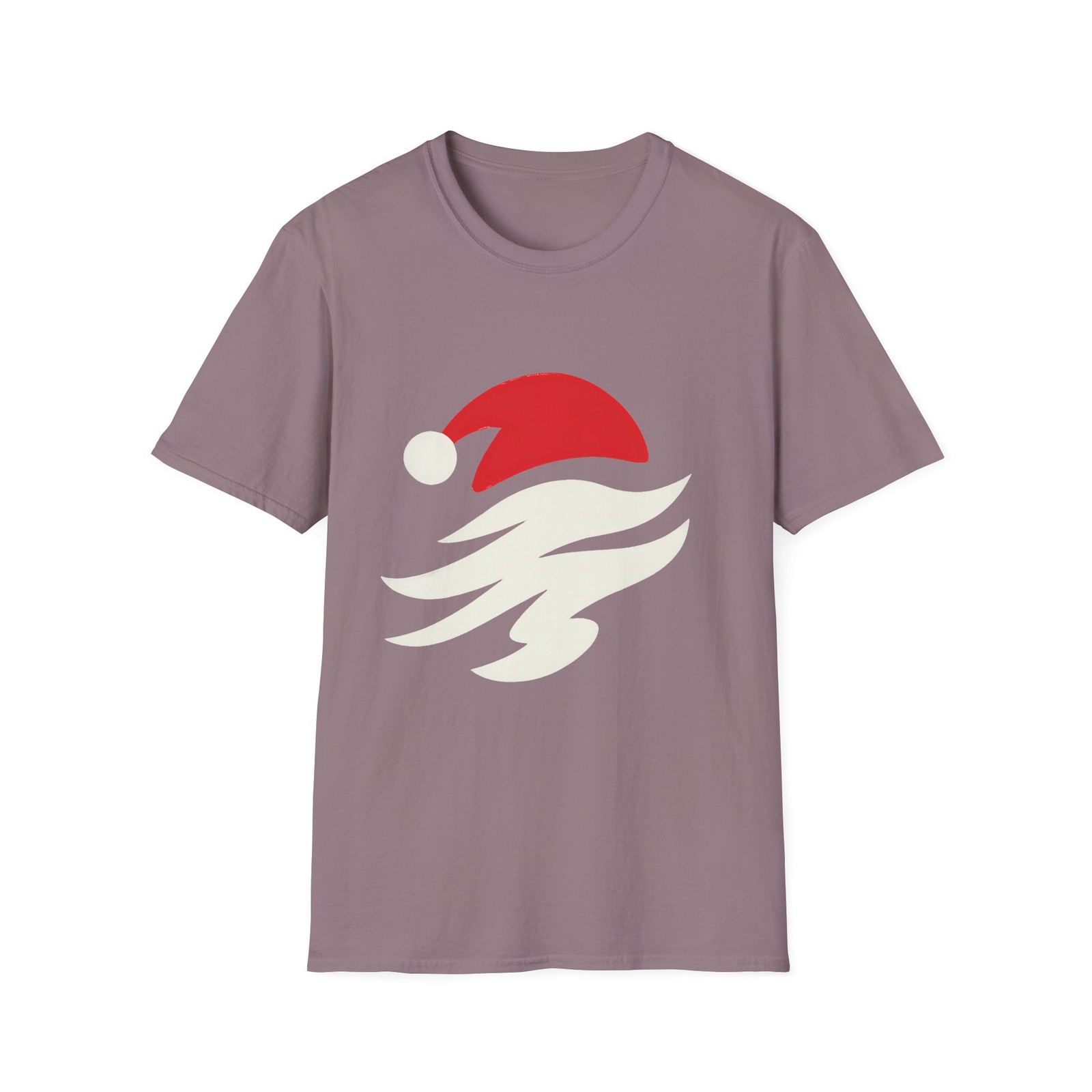 Unisex Softstyle T-Shirt Twisted Santa Beard Abstract Christmas Holiday