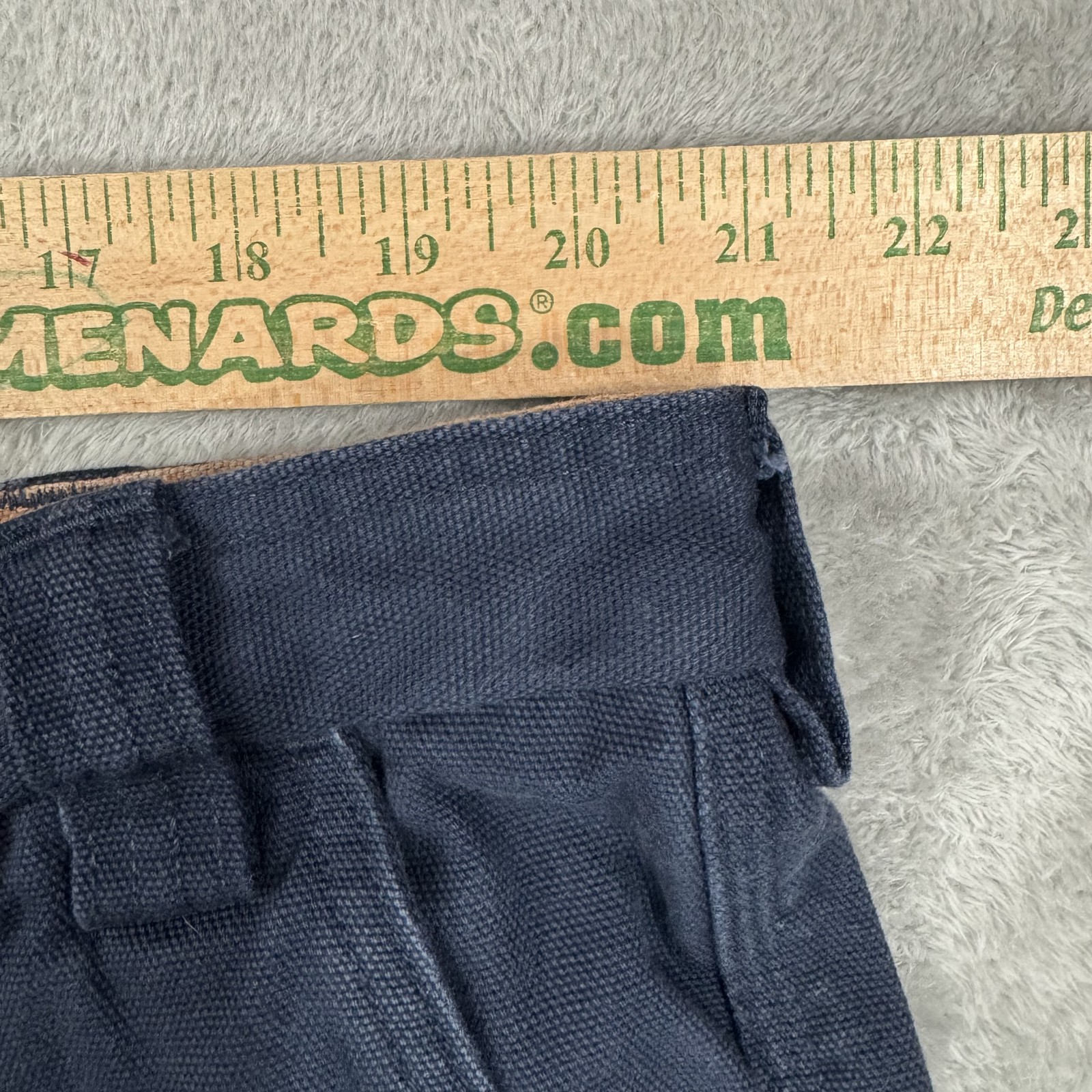 Duluth Trading Fire Hose Pants Mens 42×34 Blue Canvas Gusseted Hammer Loop Cargo