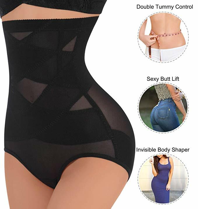 Women Tummy Control High Waisted Panties Girdle Body Shaper Breathable Underwear