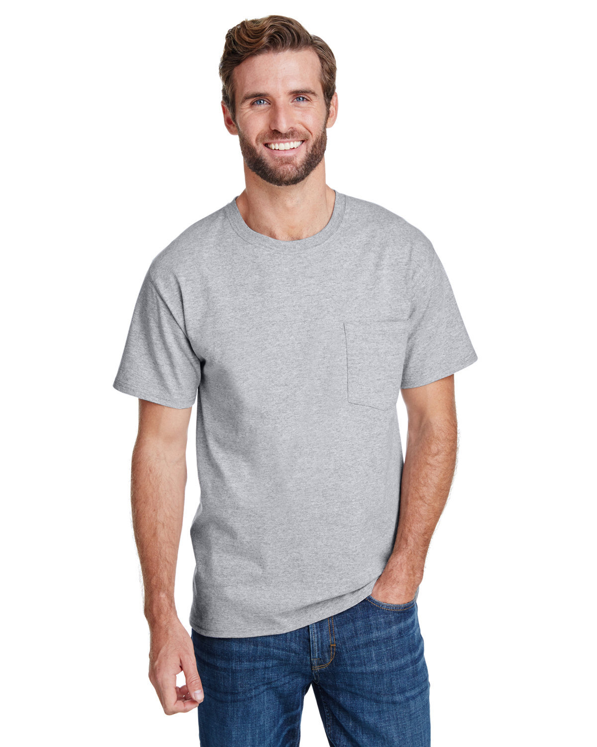 3 Pack Of Hanes Adult Workwear Pocket Stylish T Shirt Plain T-Shirt – W110