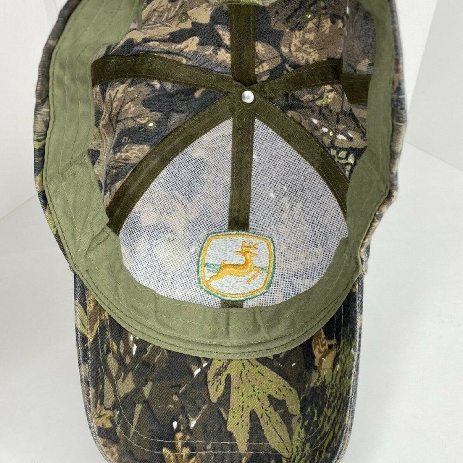John Deere Camo Hunting Hat Adjustable Strap Back Deer Logo Realtree Mossy Oak
