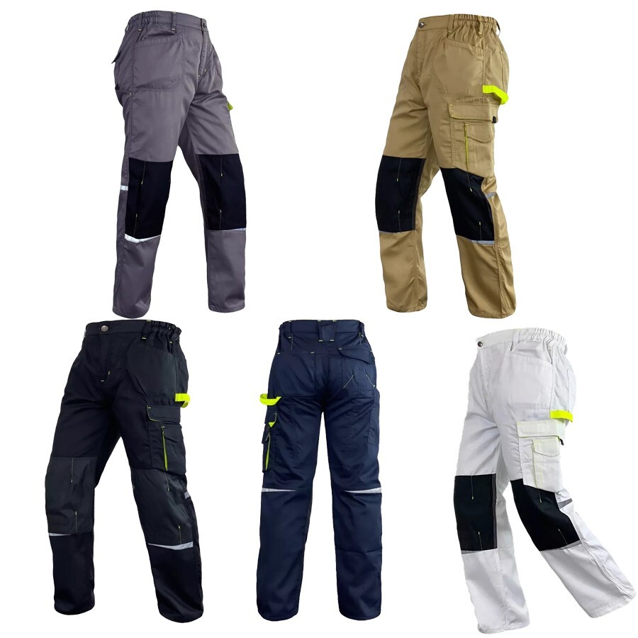 Men’s Cargo Heavy Duty Trousers Cordura Knee Reinforced Tactical Safety Pants