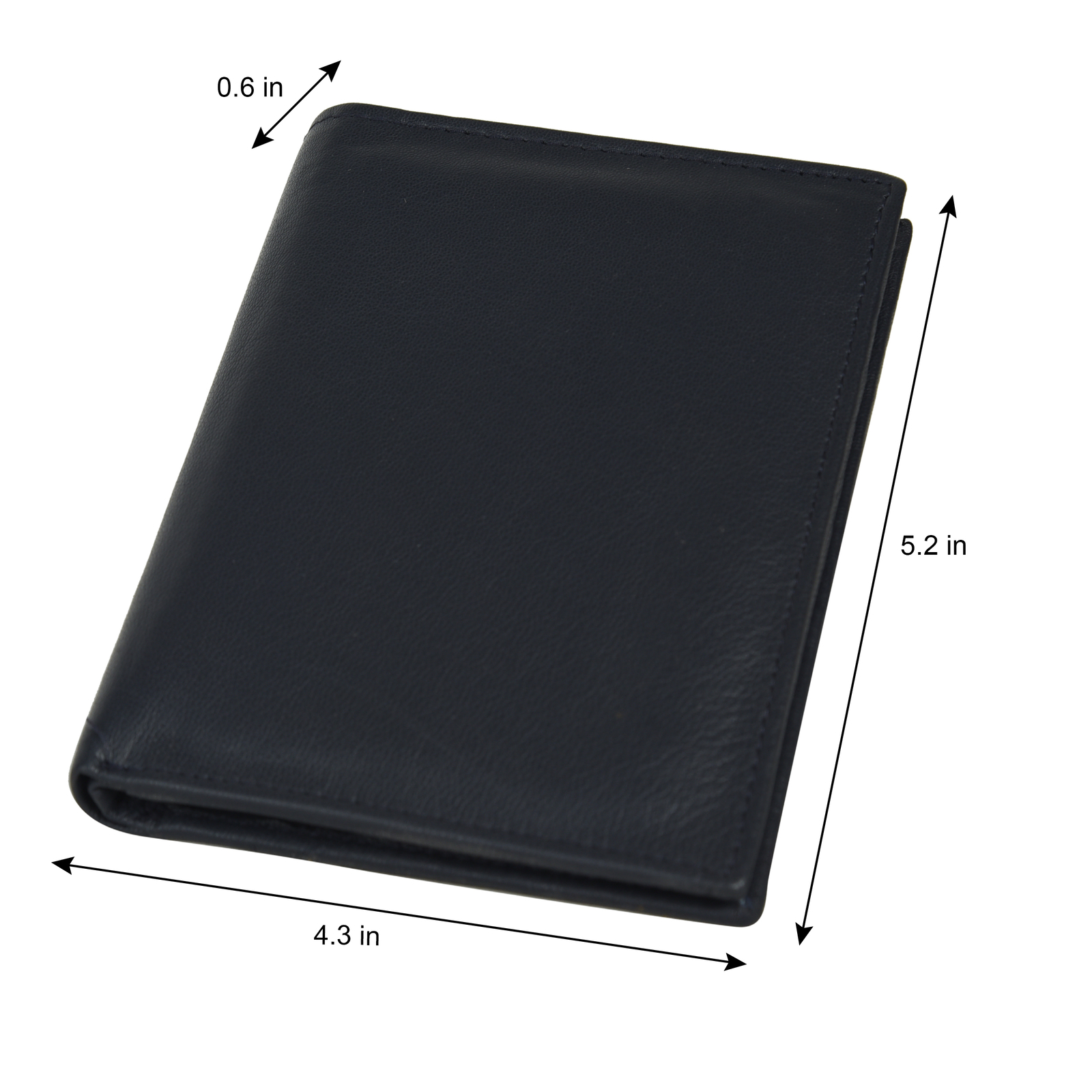 Leatherboss Genuine Leather Men RFID Credit Card Holder Bifold Wallet, Black